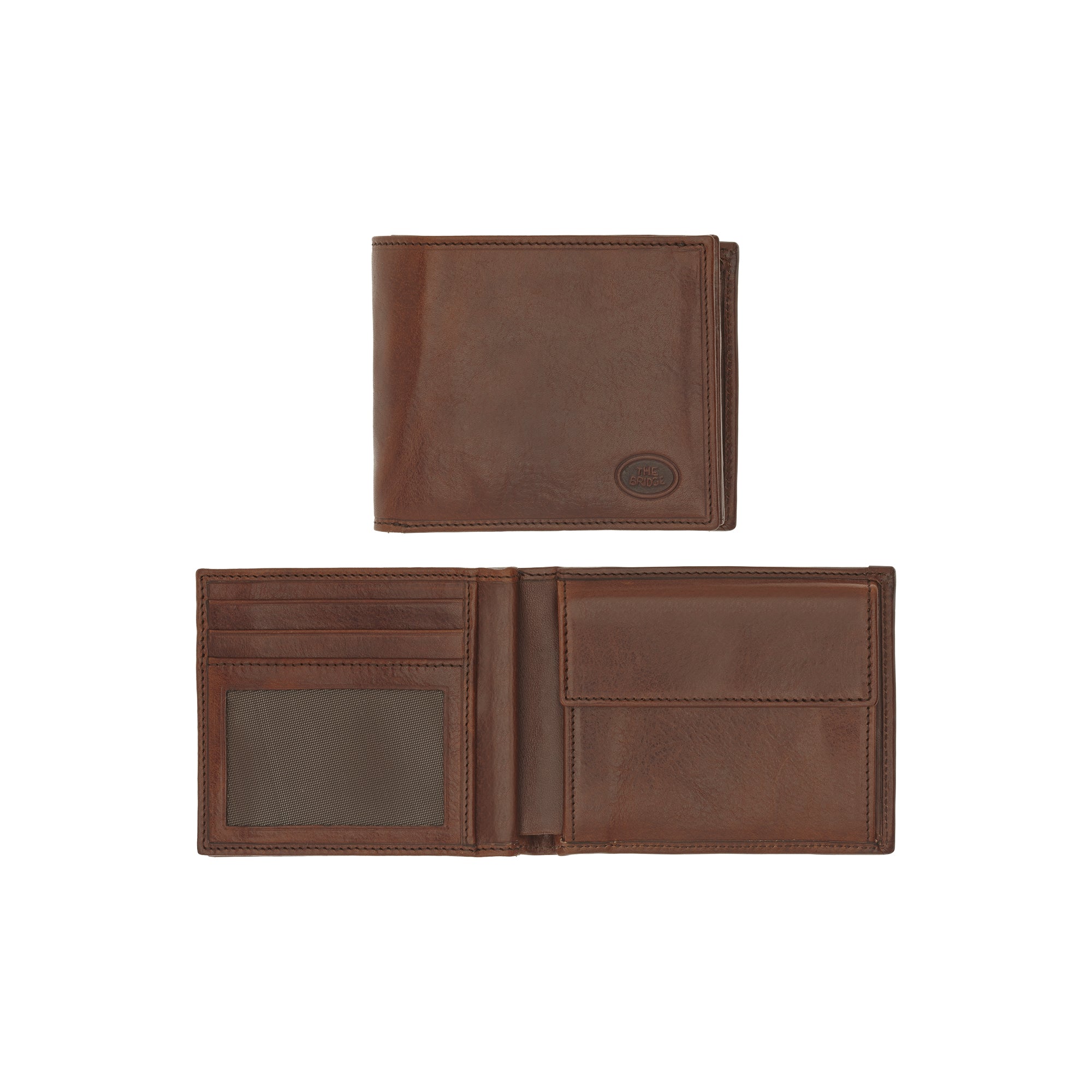 The Bridge Leather Mens Wallet with coin pocket