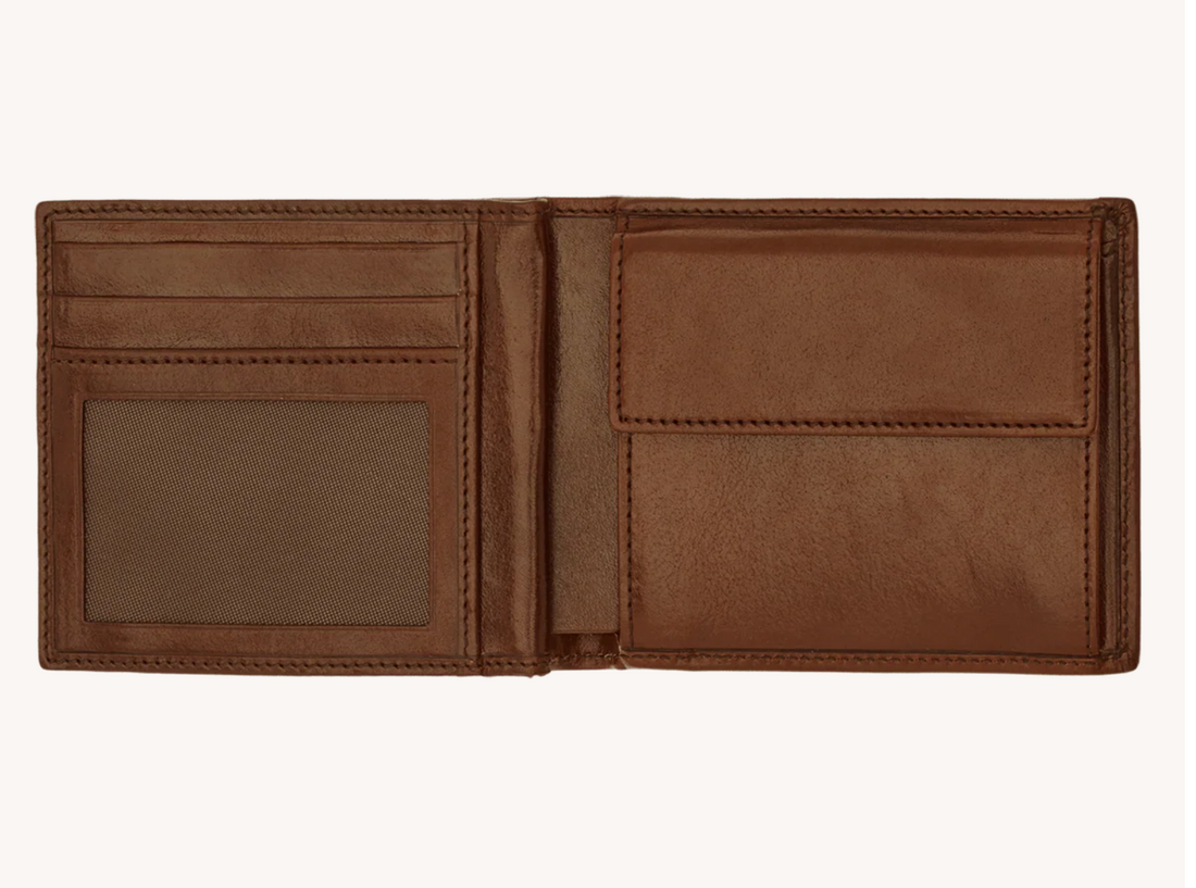 The Bridge Leather Mens Wallet with coin pocket