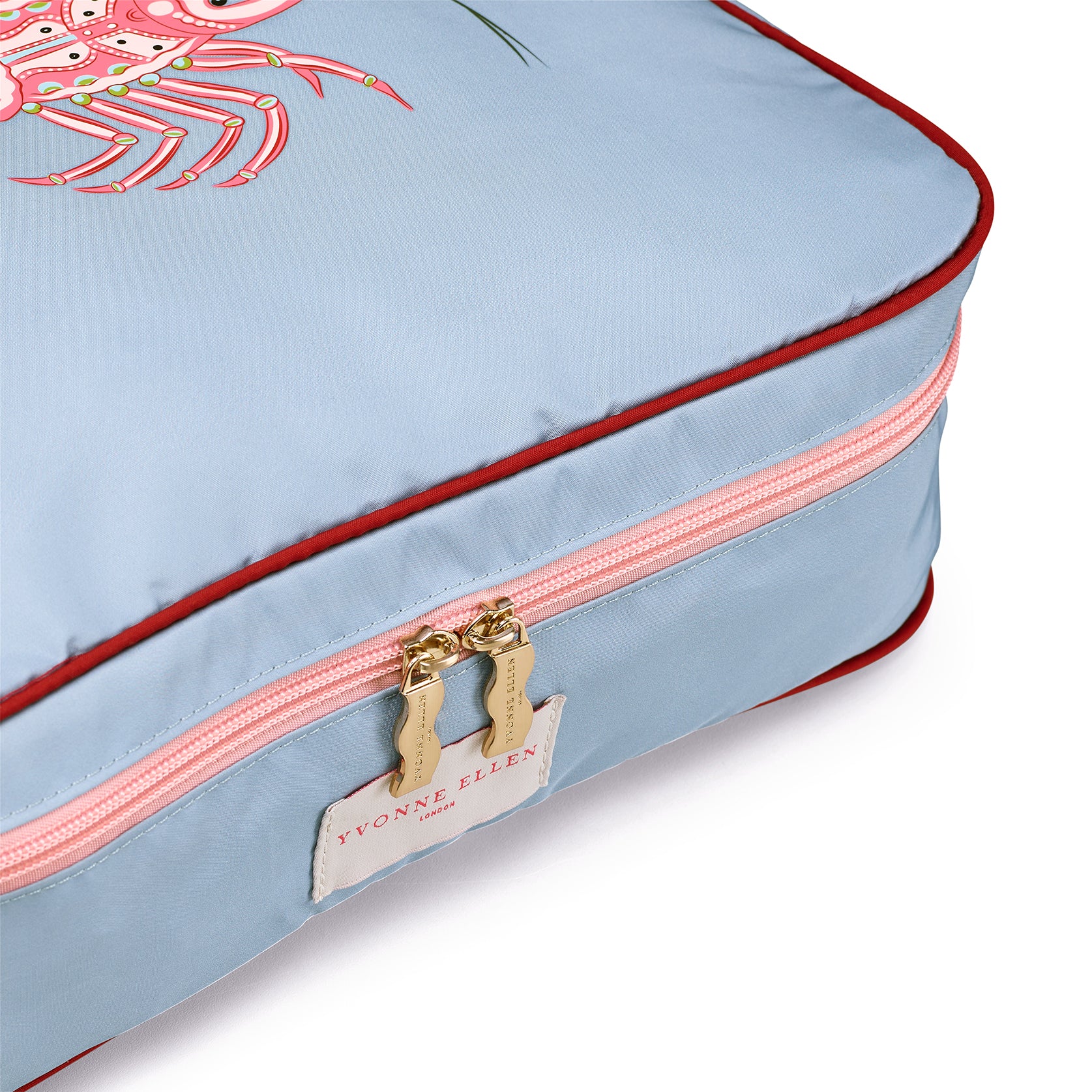 Yvonne Ellen Packing Cube Set - Pale Blue With Lobster