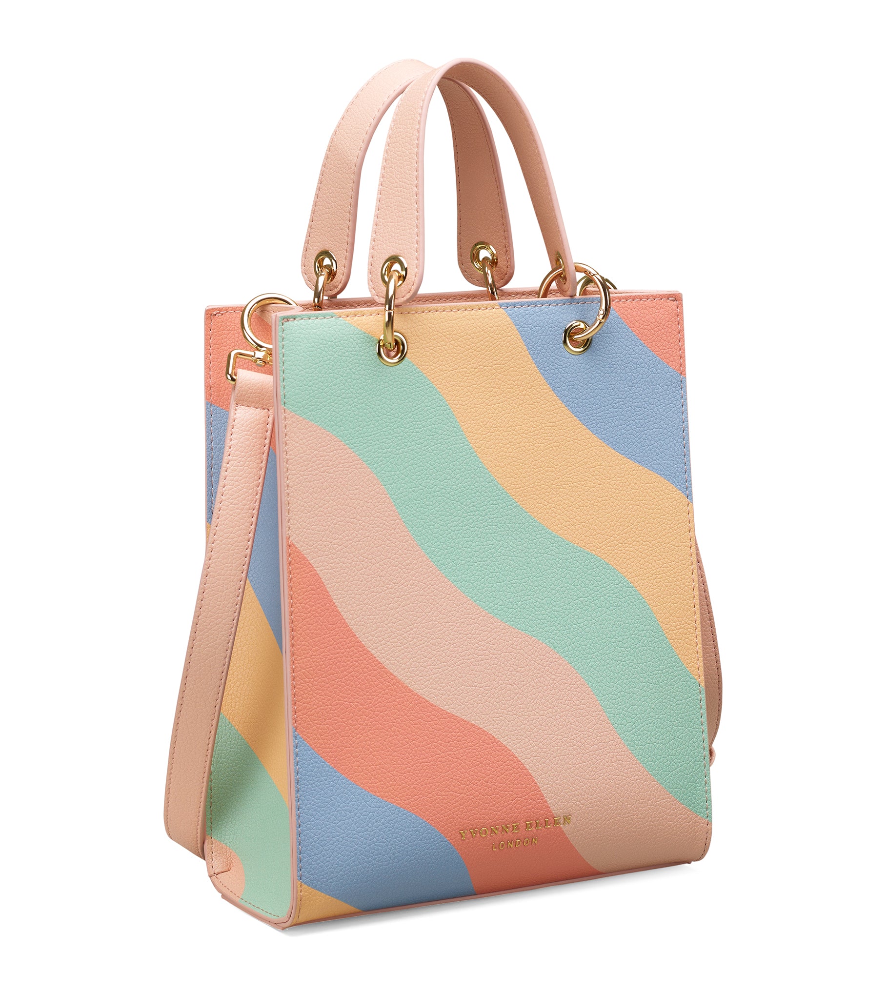 Yvonne Ellen Mini Structured Tote Bag - Wobble Stripe