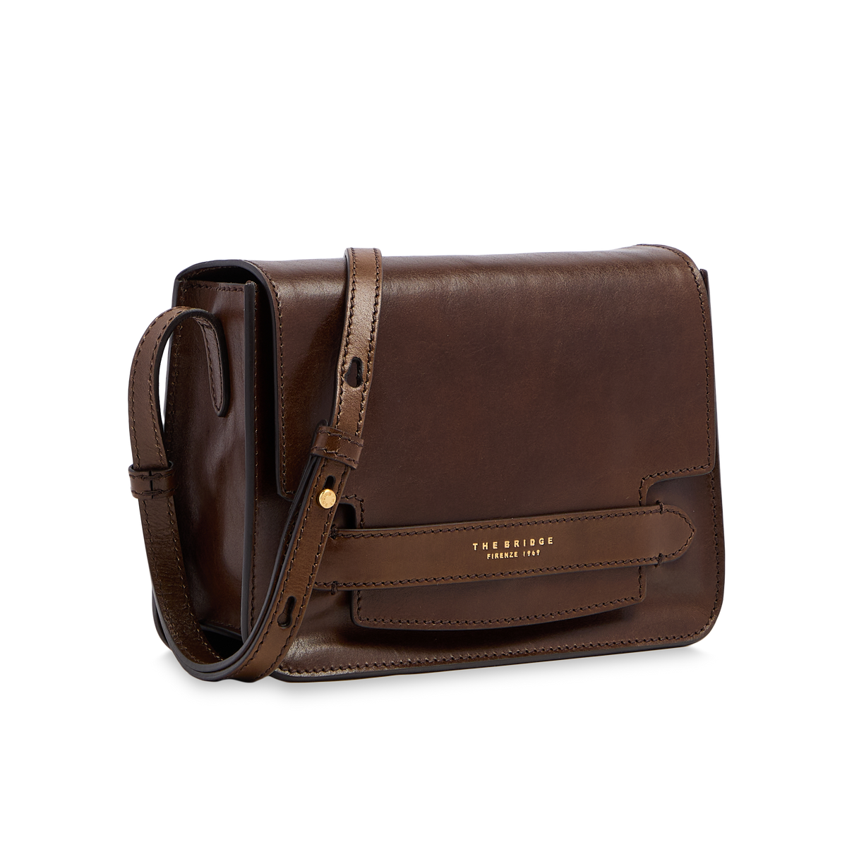 The Bridge LUCREZIA - Leather Crossbody Bag Medium