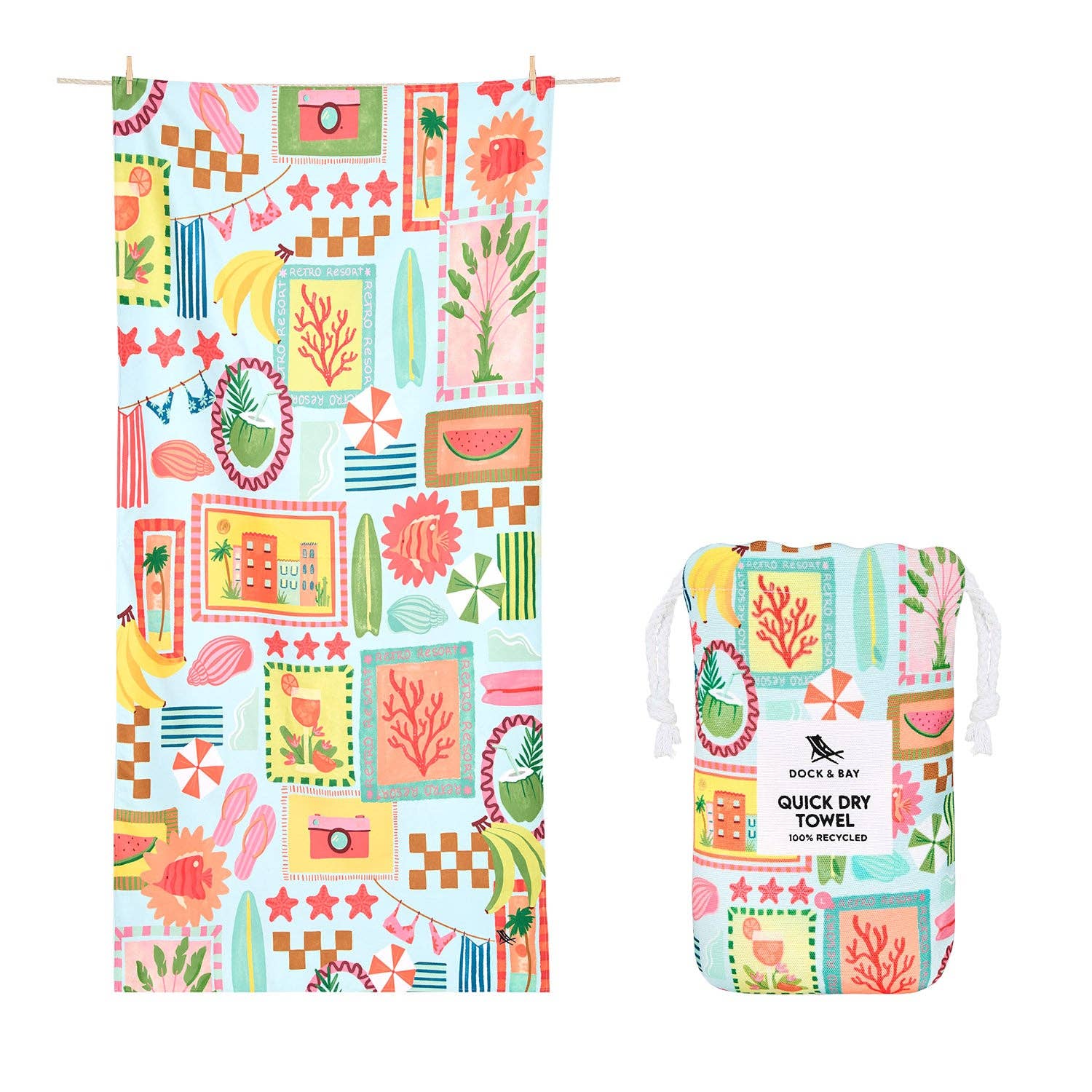 Dock &amp; Bay Quick Dry Design Towels - Large