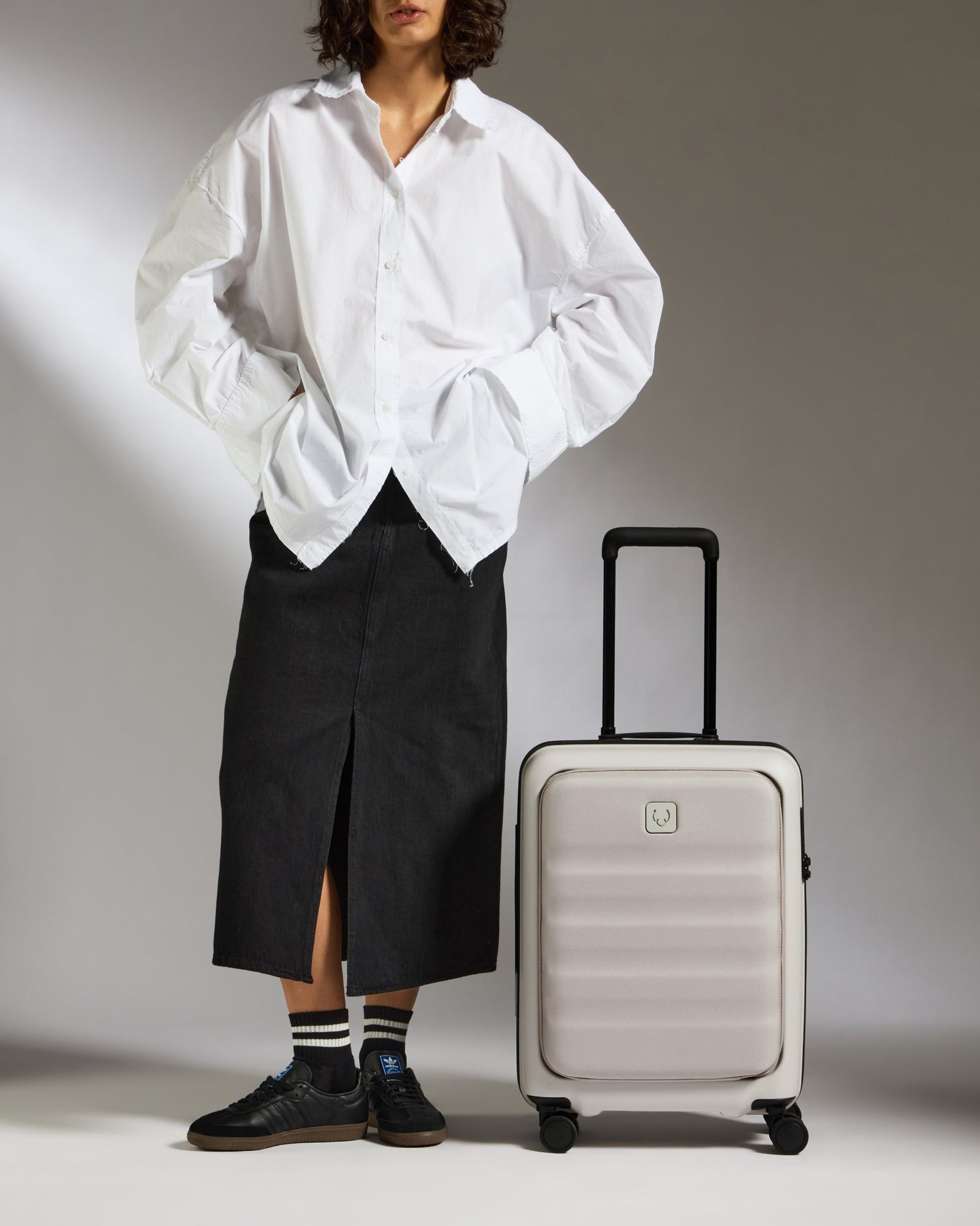 Antler Icon Stripe Cabin with Pocket Suitcase - 55cm