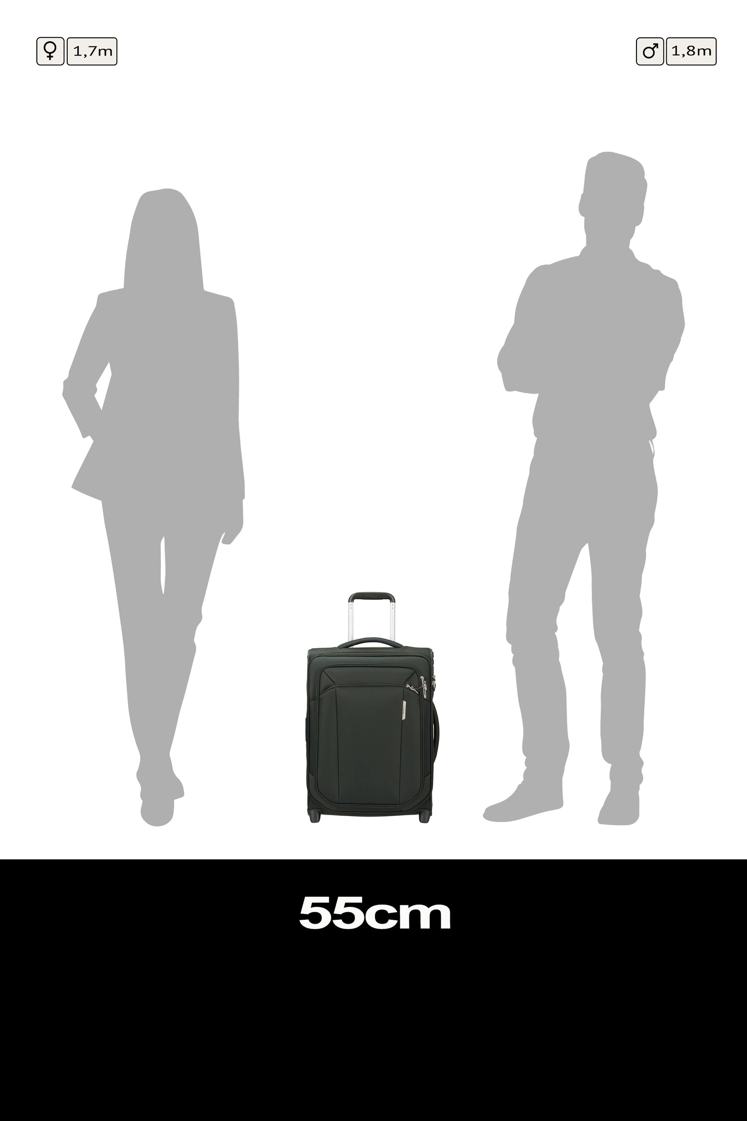 Samsonite Respark Upright expandable (2 wheels) 55cm