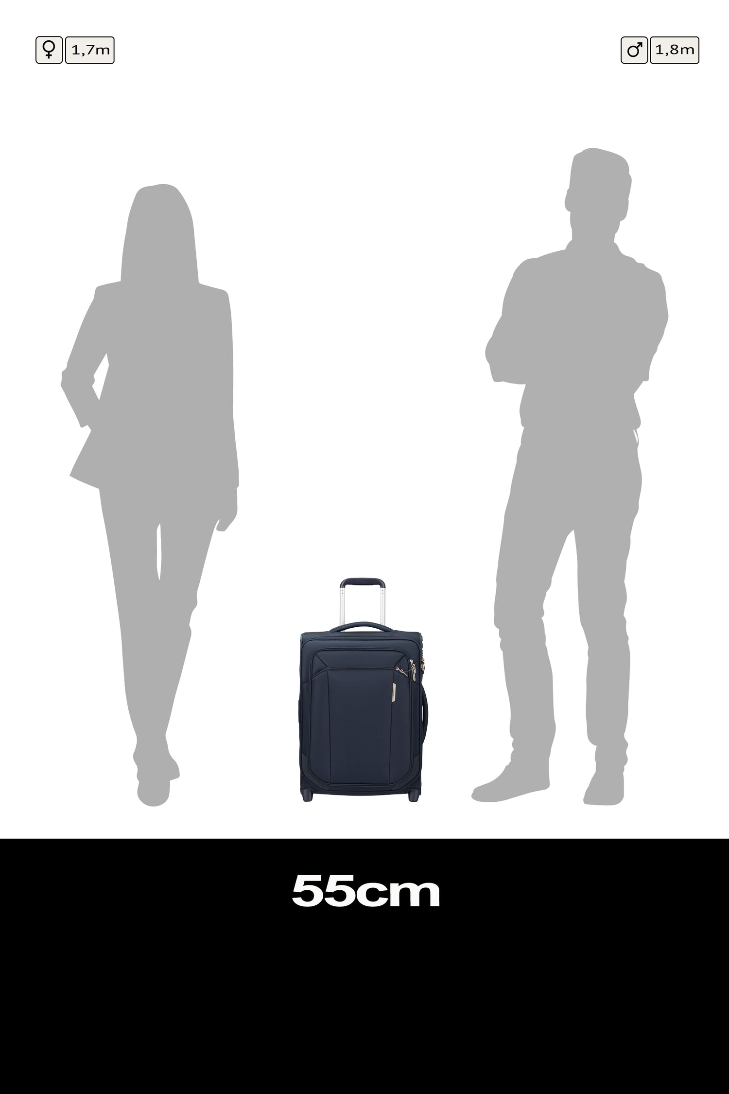 Samsonite Respark Upright expandable (2 wheels) 55cm