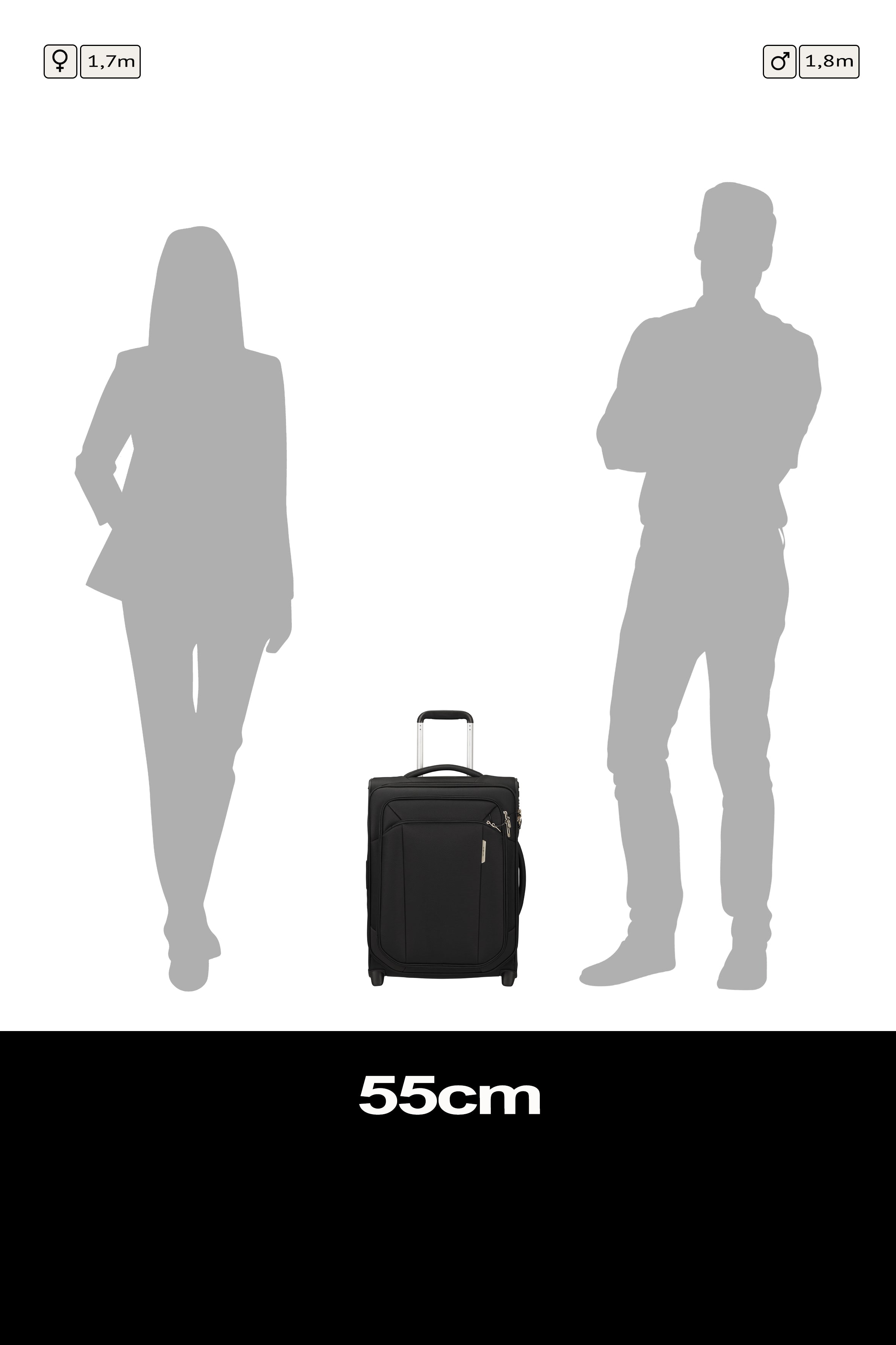 Samsonite Respark Upright expandable (2 wheels) 55cm