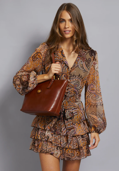 The Bridge Story Leather shopper bag with zip