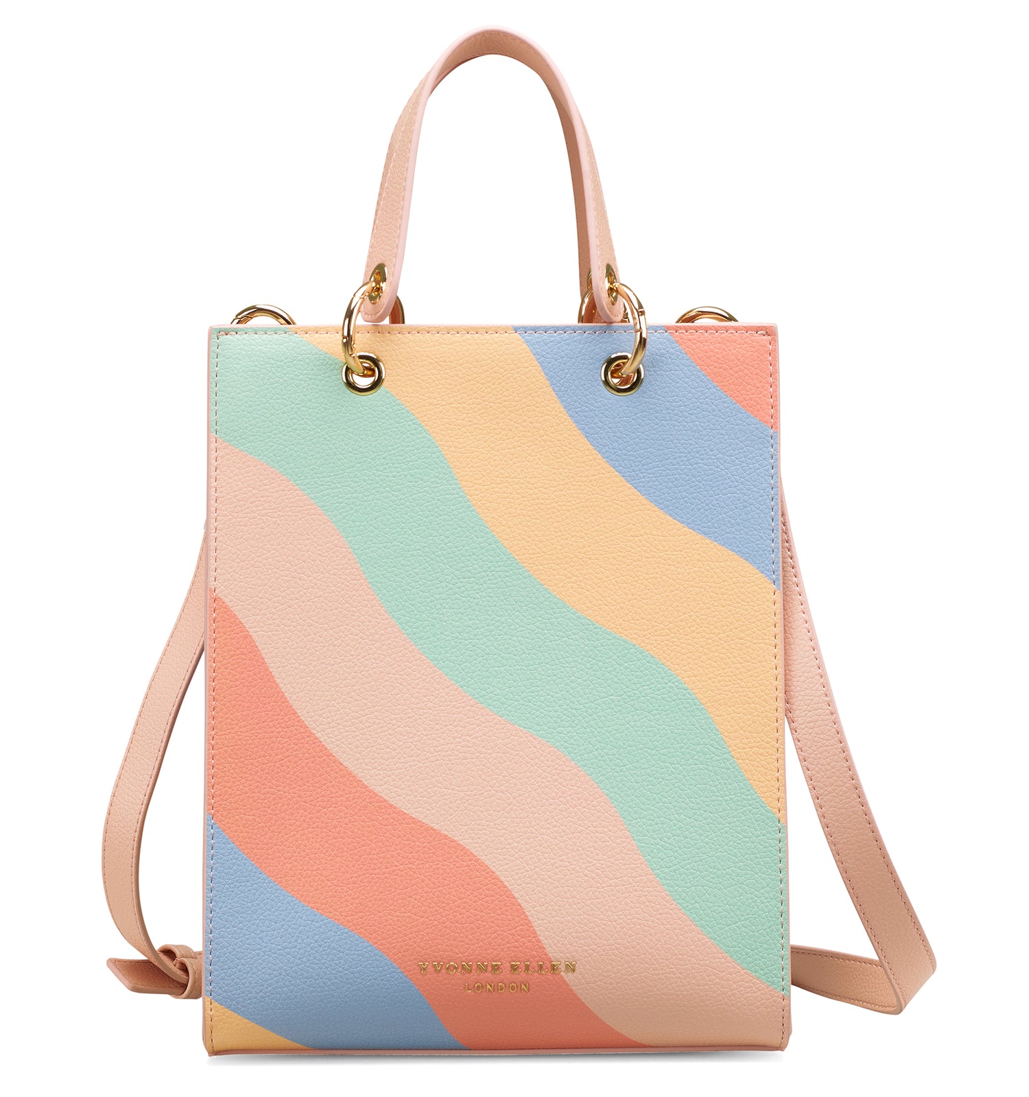 Yvonne Ellen Mini Structured Tote Bag - Wobble Stripe