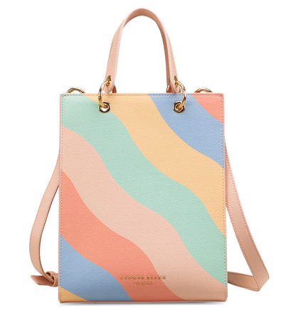 Yvonne Ellen Mini Structured Tote Bag - Wobble Stripe