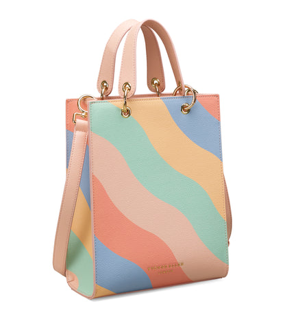 Yvonne Ellen Mini Structured Tote Bag - Wobble Stripe