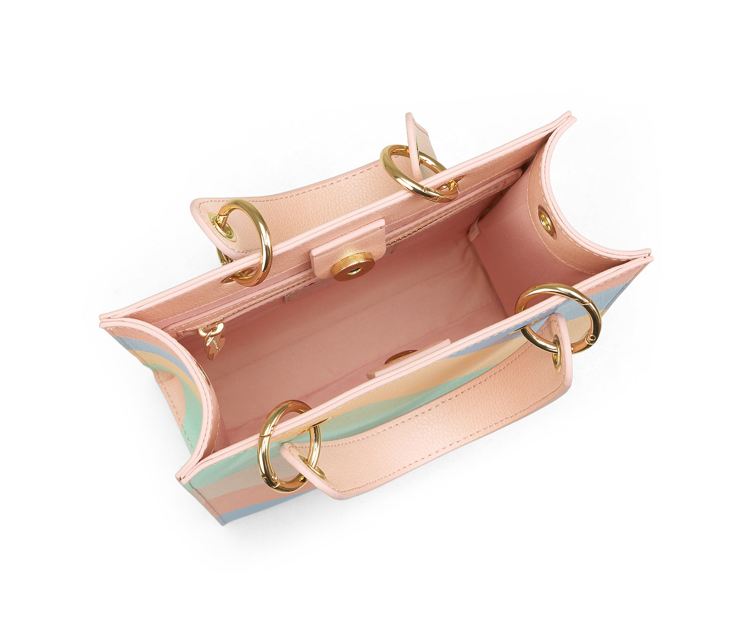 Yvonne Ellen Mini Structured Tote Bag - Wobble Stripe