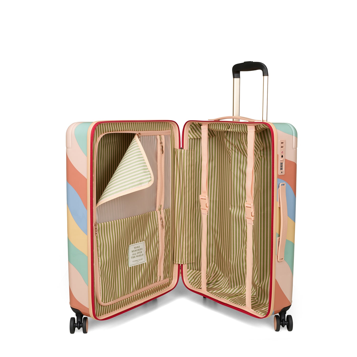 Yvonne Ellen Medium Trolley Spinner Suitcase - Wobble Stripe