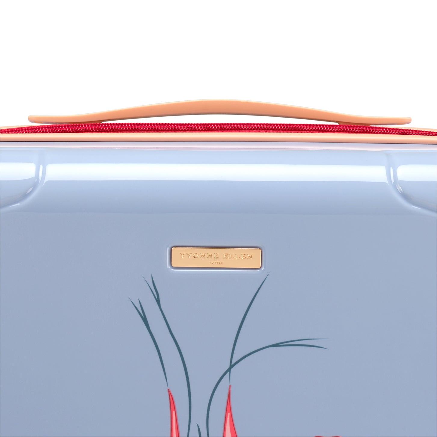 Yvonne Ellen Cabin Trolley Spinner Suitcase - Pale Blue With Lobster