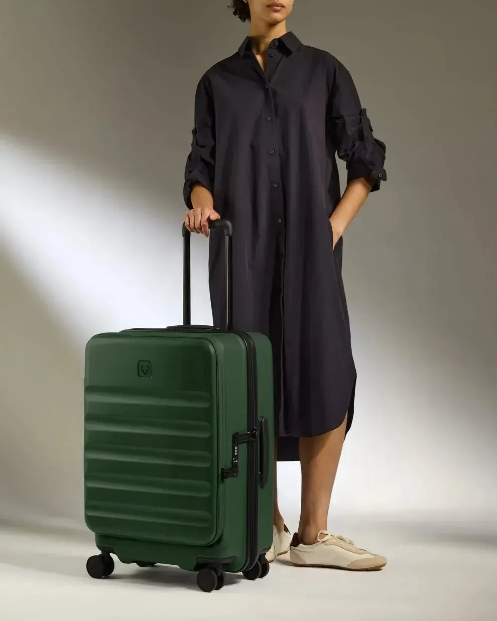Antler Icon Stripe Dual Opening Medium Suitcase